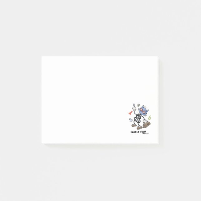 Doppelhelix die Katze Post-it Klebezettel (Vorderseite)
