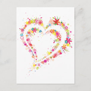 Doppelherz Blume Postkarte