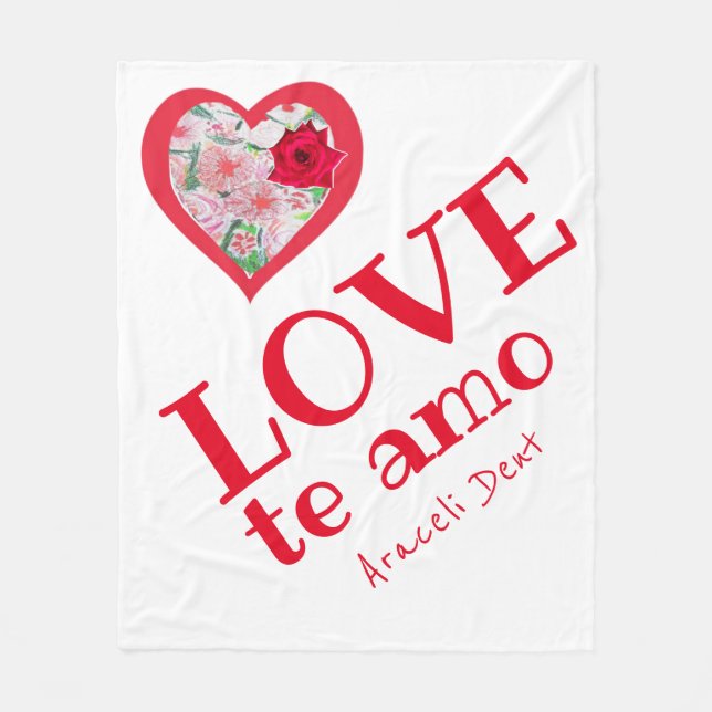 Doppelherz Fleecedecke (Vorderseite)