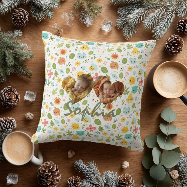 Doppelherz Foto Pillow Herz & Kawaii Muster Kissen (Von Creator hochgeladen)