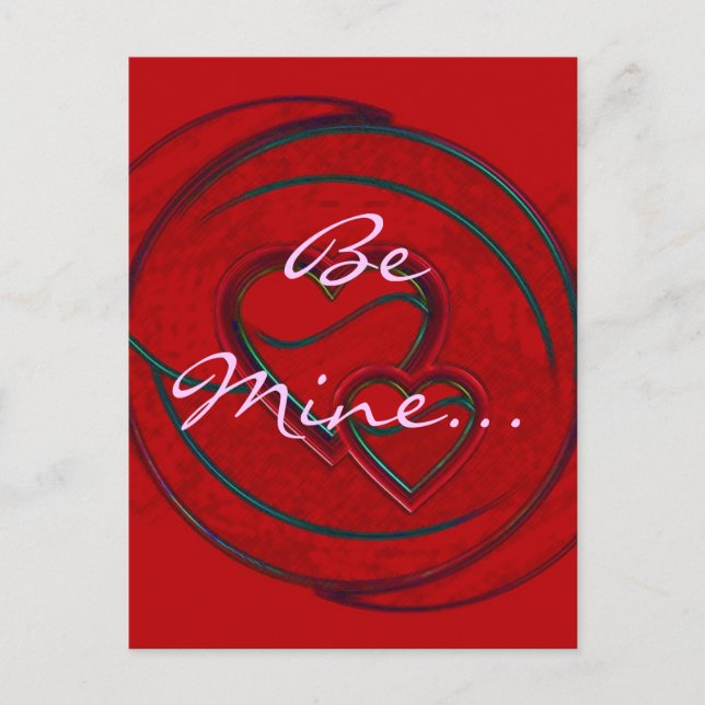 Doppelherzen sind meine Postkarte (Vorderseite)