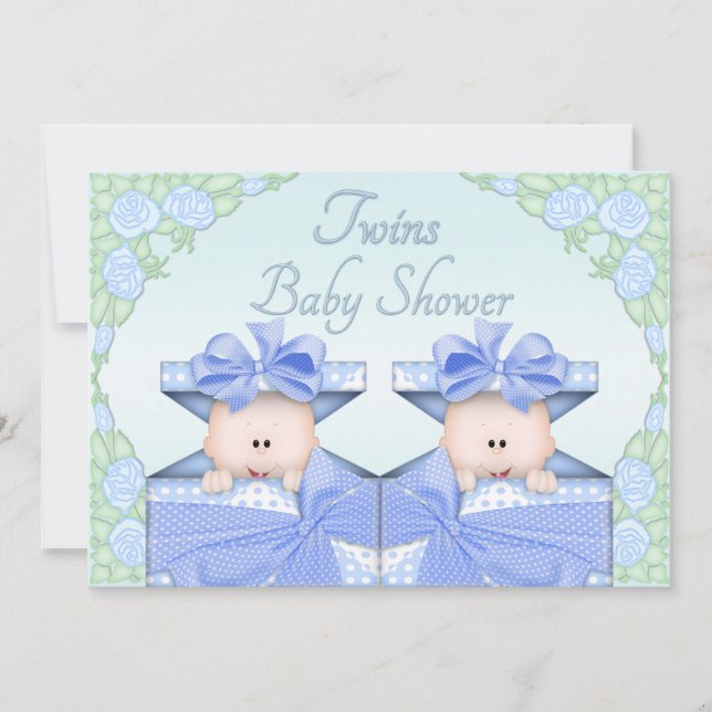 Doppeljungen in der einladung (Vorderseite)