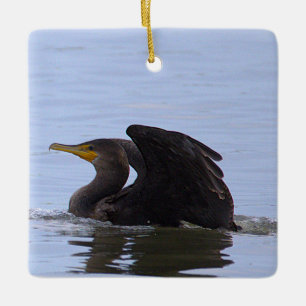 Doppelkamm-Kormoran-Schmuck Keramikornament