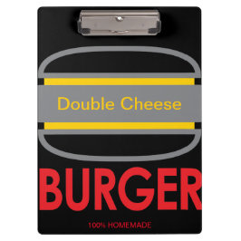 Doppelkäse Burger Icon Spaß Klemmbrett