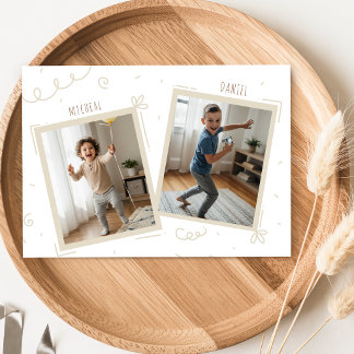 Doppelkinder Jungen Geschwister Foto Gemeinsamer G Einladung
