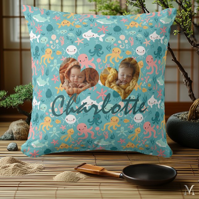 Doppelkissen und Kawaii-Ozeanmuster für Fotos Kissen (Von Creator hochgeladen)