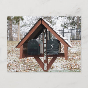 Doppelkiste unter der Dachpostkarte Postkarte