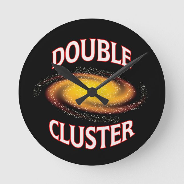 DOPPELKLUSTER RUNDE WANDUHR (Vorderseite)