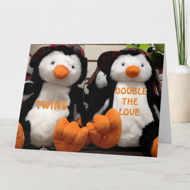 DOPPELN SIE DIE LIEBE, WENN SIE ZWINS HABEN KARTE (Vorderseite)