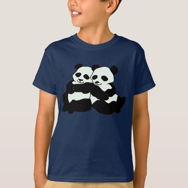 Doppelpanda-Bärn-KinderShirt T-Shirt (Vorderseite)