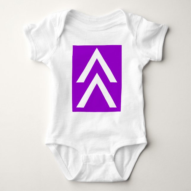 Doppelpfeil Baby Strampler (Vorderseite)