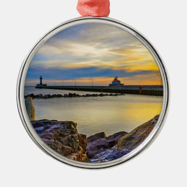 Doppelpier-Morgen Ornament Aus Metall (Vorne)