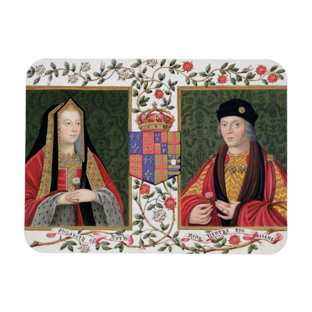 Doppelporträt von Elisabeth von York (1465-1503) a Magnet (Horizontal)