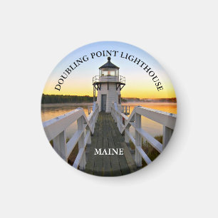 Doppelpunkt Leuchtturm Maine Round Magnet