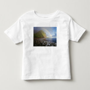 Doppelregenbogen über die Klippen des Nordens Kleinkind T-shirt
