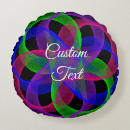 Doppelschleifmesh Geometrisches Rundkissen Rundes Kissen