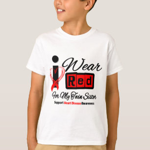 Doppelschwester - ich trage rote T-Shirt