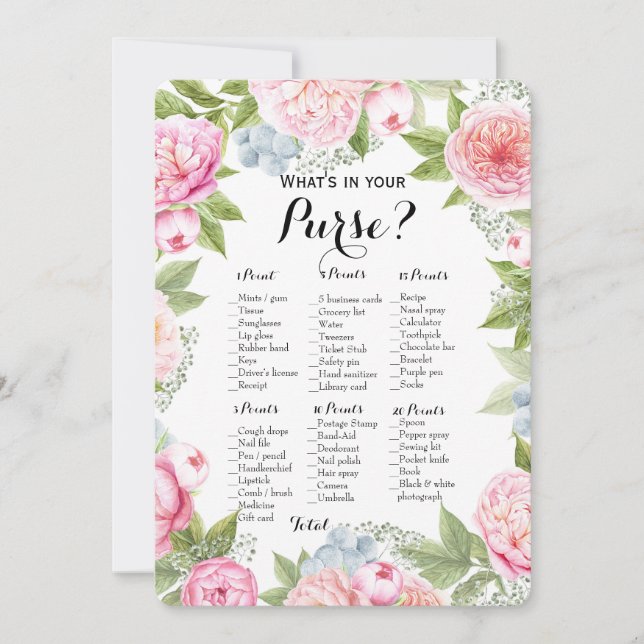 Doppelseite - 2 Brautparty Games Pursuit | Wünsche Einladung (Vorderseite)