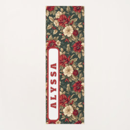 Doppelseitig, Blumen & diagonale Streifen Yogamatte