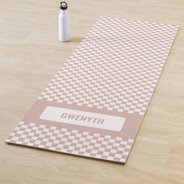 Doppelseitig personalisiertes Schachrosa Yogamatte (Beispiel)