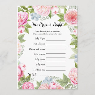 Doppelseitige - 2 x Baby-Duschspiele Einladung