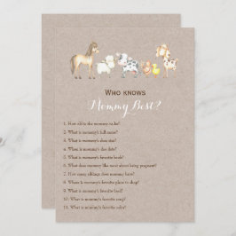 Doppelseitige - 2 x Baby Shower Games Einladung