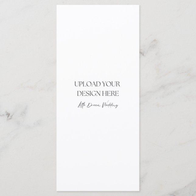 Doppelseitige 4 x 9 Zoll-Halbglaskarte Programm (Vorderseite)