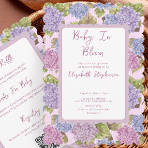 Doppelseitige Baby-In-Bloom-Baby-Shower-Einladung Einladung