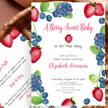 Doppelseitige Berry Sweet Rote und Blaue Babyparty
