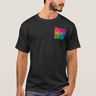 Doppelseitige Bildvorlage hinzufügen - Schwarz T-Shirt