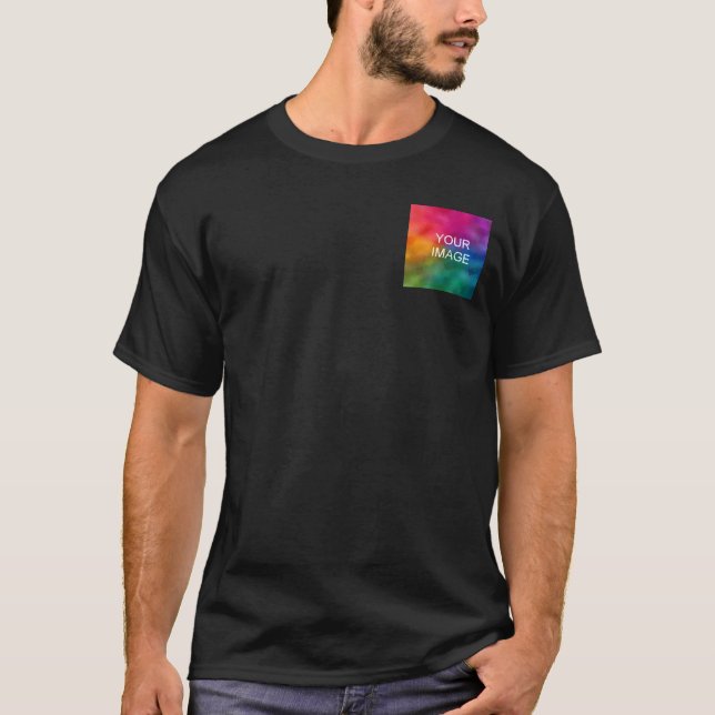 Doppelseitige Bildvorlage hinzufügen - Schwarz T-Shirt (Vorderseite)
