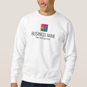 Doppelseitige Druckarbeit Uniform Mens White Moder Sweatshirt