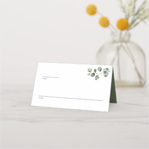 Doppelseitige Eukalyptuslinie für Tabelle und Name Platzkarte
