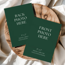 Doppelseitige Fotokarte für die Vellum-Hochzeitsei