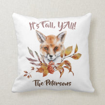 Doppelseitige Herbstfox und Blattwerk