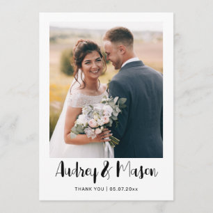 Doppelseitige Hochzeitskarte mit Foto Feiertagskarte