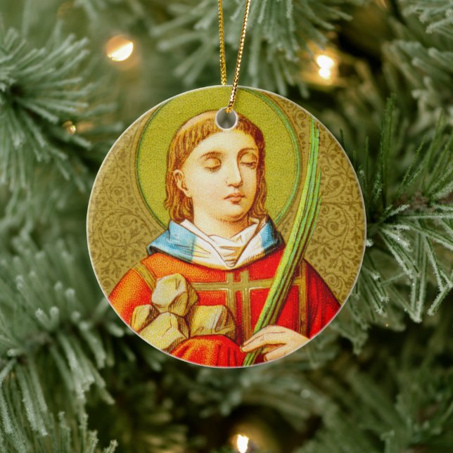 Doppelseitige Keramik St. Stephen (SNV 26) Ornament (Baum)