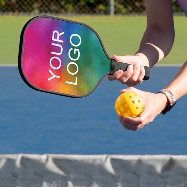 Doppelseitige Logokombination hier für Unternehmen Pickleball Schläger (InSitu)
