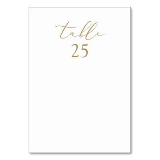 Doppelseitige minimalistische Einzel-Sitzordnung Tischnummer
