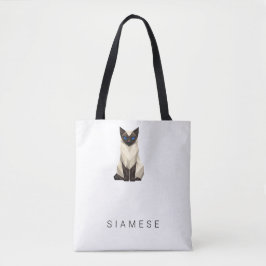 Doppelseitige minimalistische geometrische Siamkat