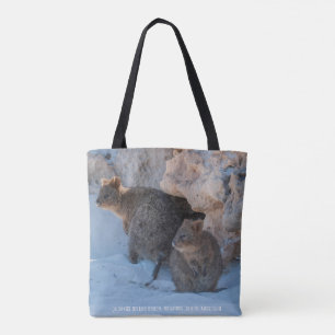 Doppelseitige niedliche Quokkas am Strand