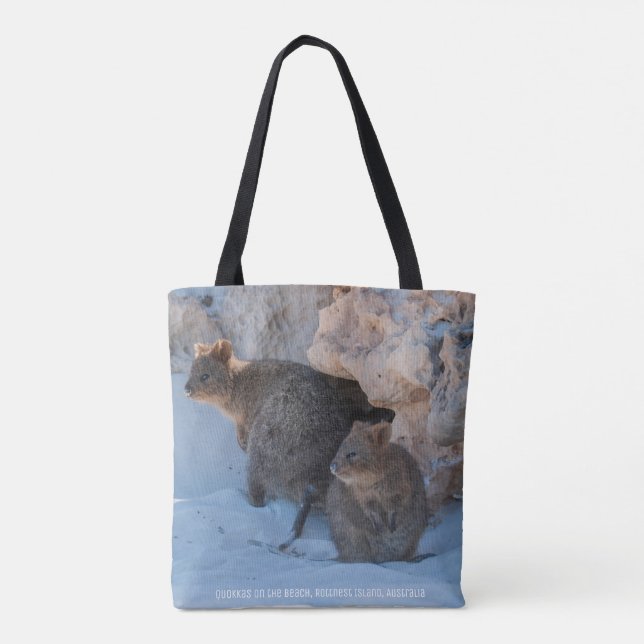 Doppelseitige niedliche Quokkas am Strand (Rückseite)