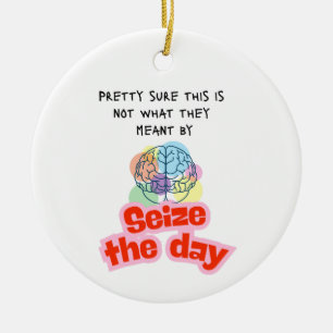 Doppelseitige Nutze den Tag Epilepsie Humor Keramik Ornament