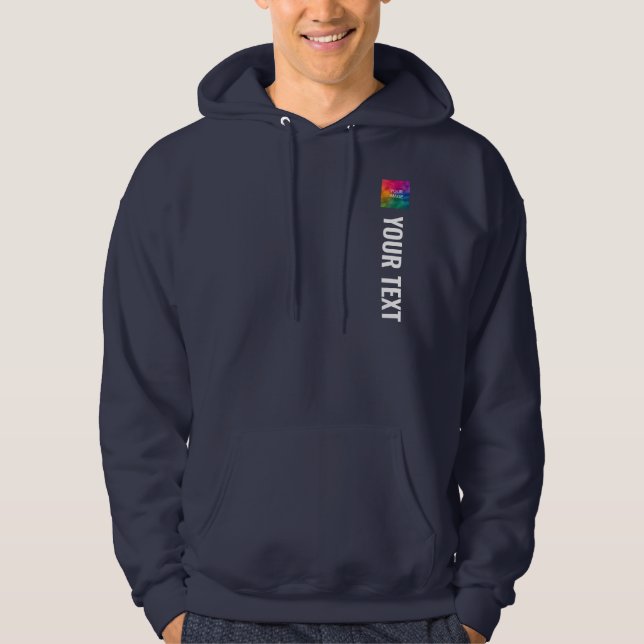 Doppelseitige Print-Image-Logo-Hinzufügen von Text Hoodie (Vorderseite)