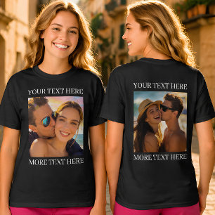Doppelseitige T-Shirts, Benutzerdefiniertes Foto u T-Shirt