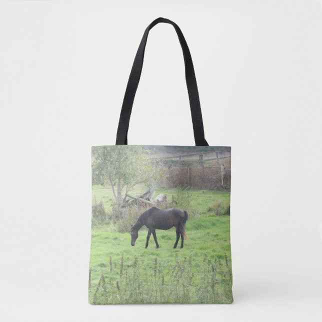 Doppelseitige Tasche mit hübschen Pferden (Vorderseite)