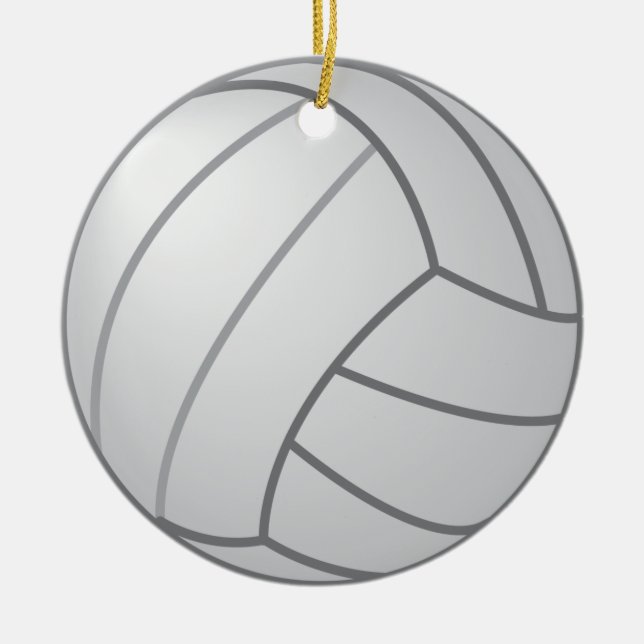 Doppelseitige Volleyball-Verzierung Keramikornament (Vorne)
