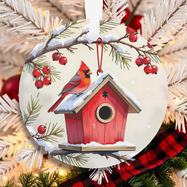 Doppelseitige Weihnachts-Kardinäle Ornament (Von Creator hochgeladen)