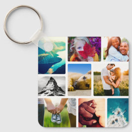 Doppelseitiger 9 Fotomaterial White Metal Schlüsse Schlüsselanhänger