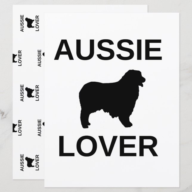 doppelseitiger Australian Shepherd Aussie Liebhabe (Vorne/Hinten)